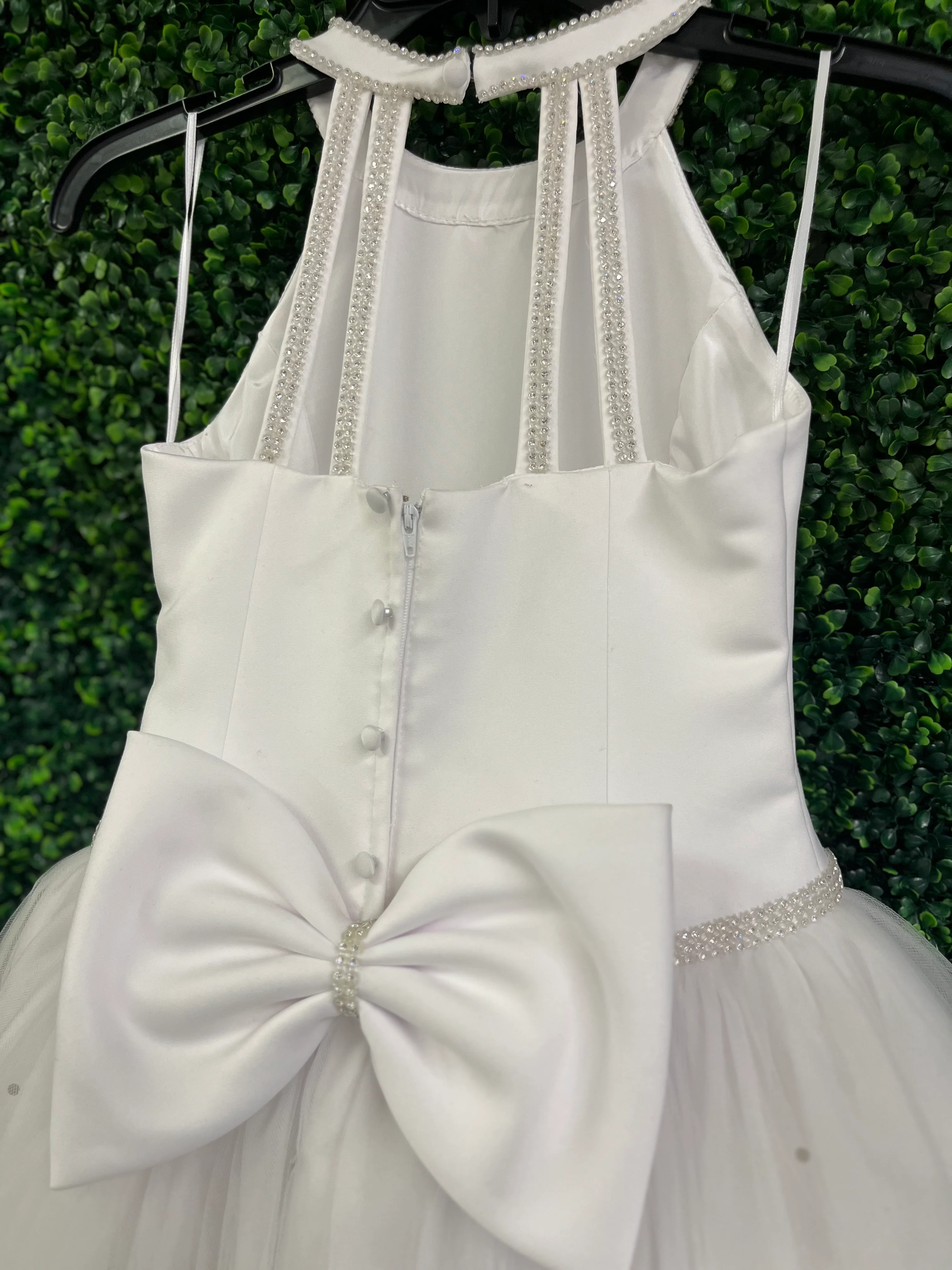 Christie Helen Girls’ Halter Rhinestone Tulle Gown- Sample Sale - Image 5