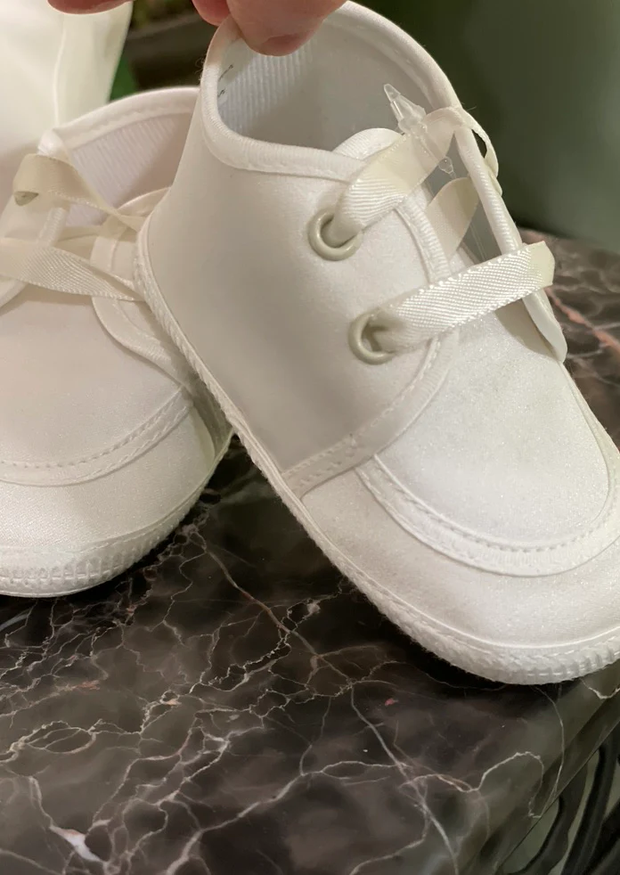 Boys Corded Satin Christening Shoes 3754 - Image 3